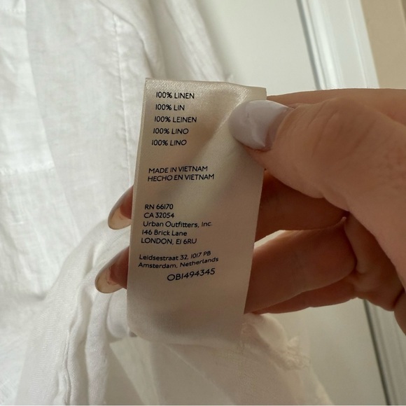 By Anthropologie Button Down Linen Tunic Shirt Size XS - Picture 10 of 13